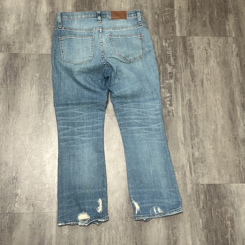 Madewell Cali Bootcut Jeans Distressed Size 26 Petite - Picture 5 of 11